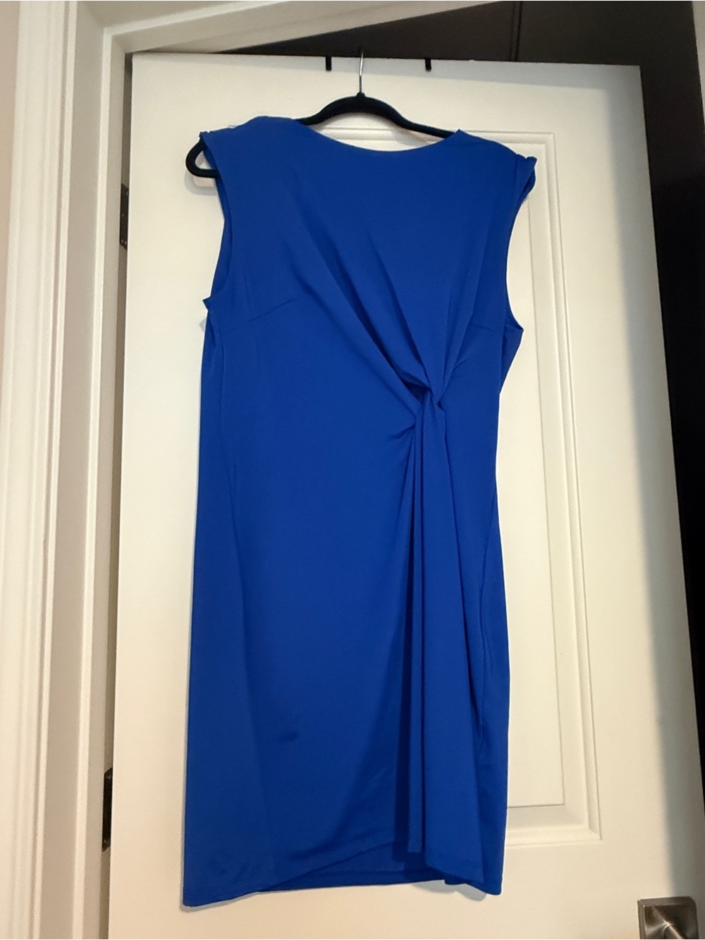 H&M Cobalt Blue Sleeveless Twist-Detail Midi Dress